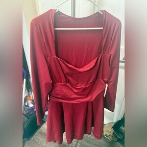 Elegant Red Women's Dress